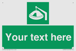 Custom sign Safe condition Davit-launched liferaft